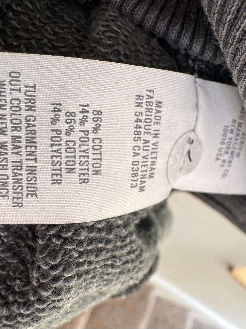 aerie Gray Crewneck Sweatshirt with White Ghost Witch Graphic - Picture 3 of 3